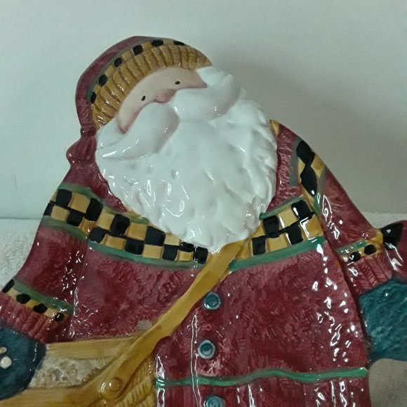 Vintage SAKURA Debbie Mumm Santa Claus Plate - Picture 3 of 6